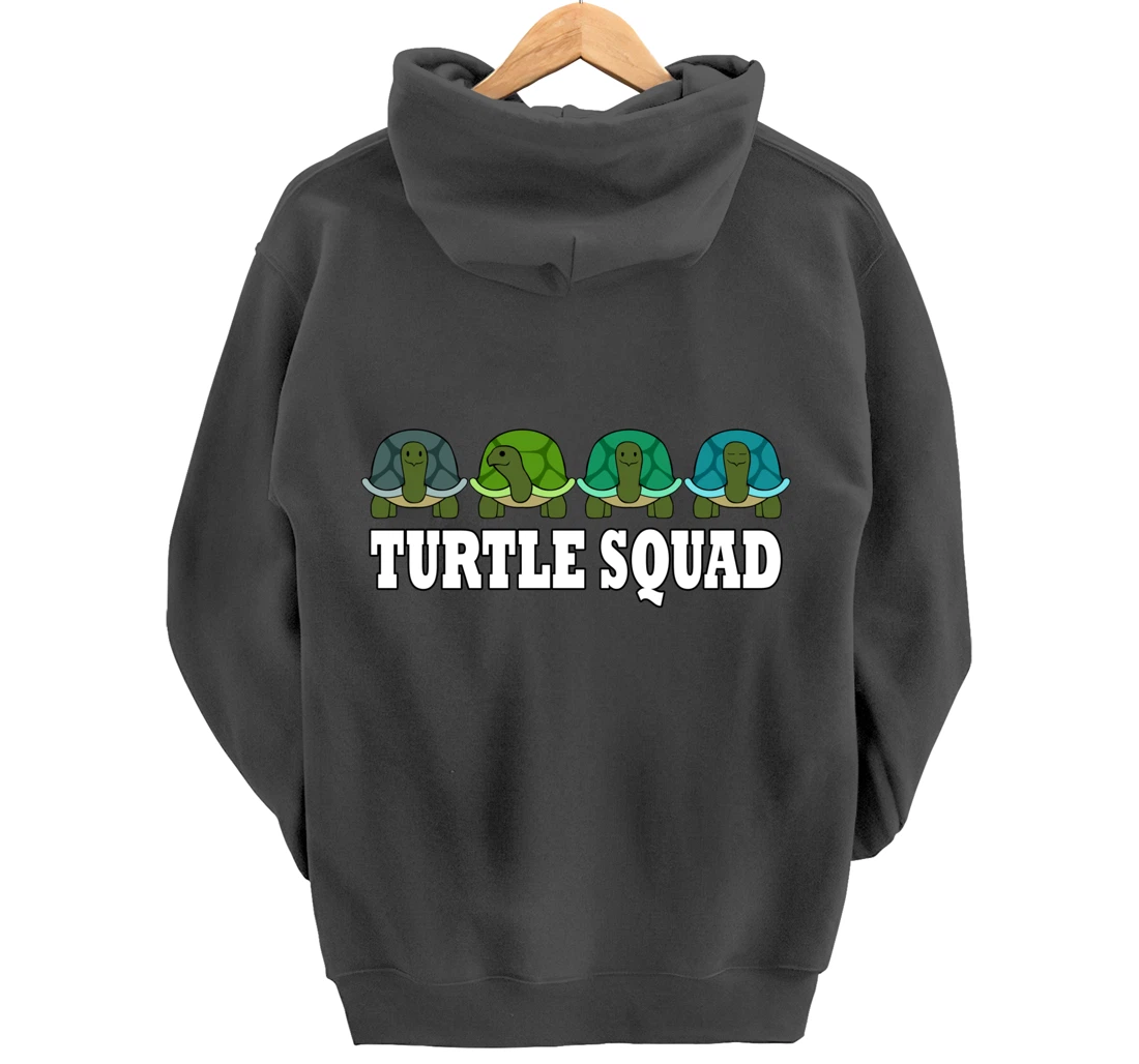 Turtle Squad Funny Tortoise Team Saying Pullover Hoodie