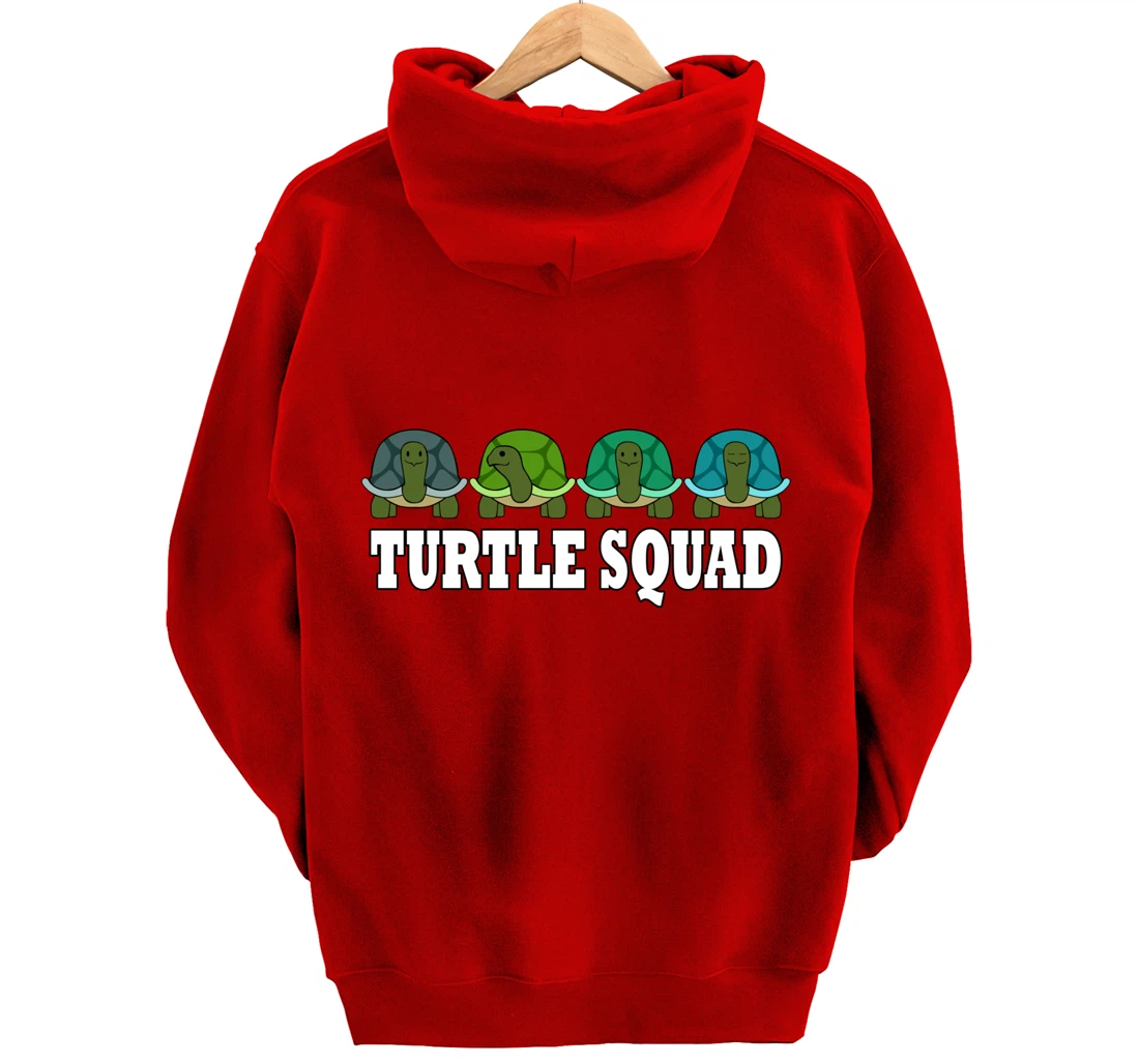 Turtle Squad Funny Tortoise Team Saying Pullover Hoodie