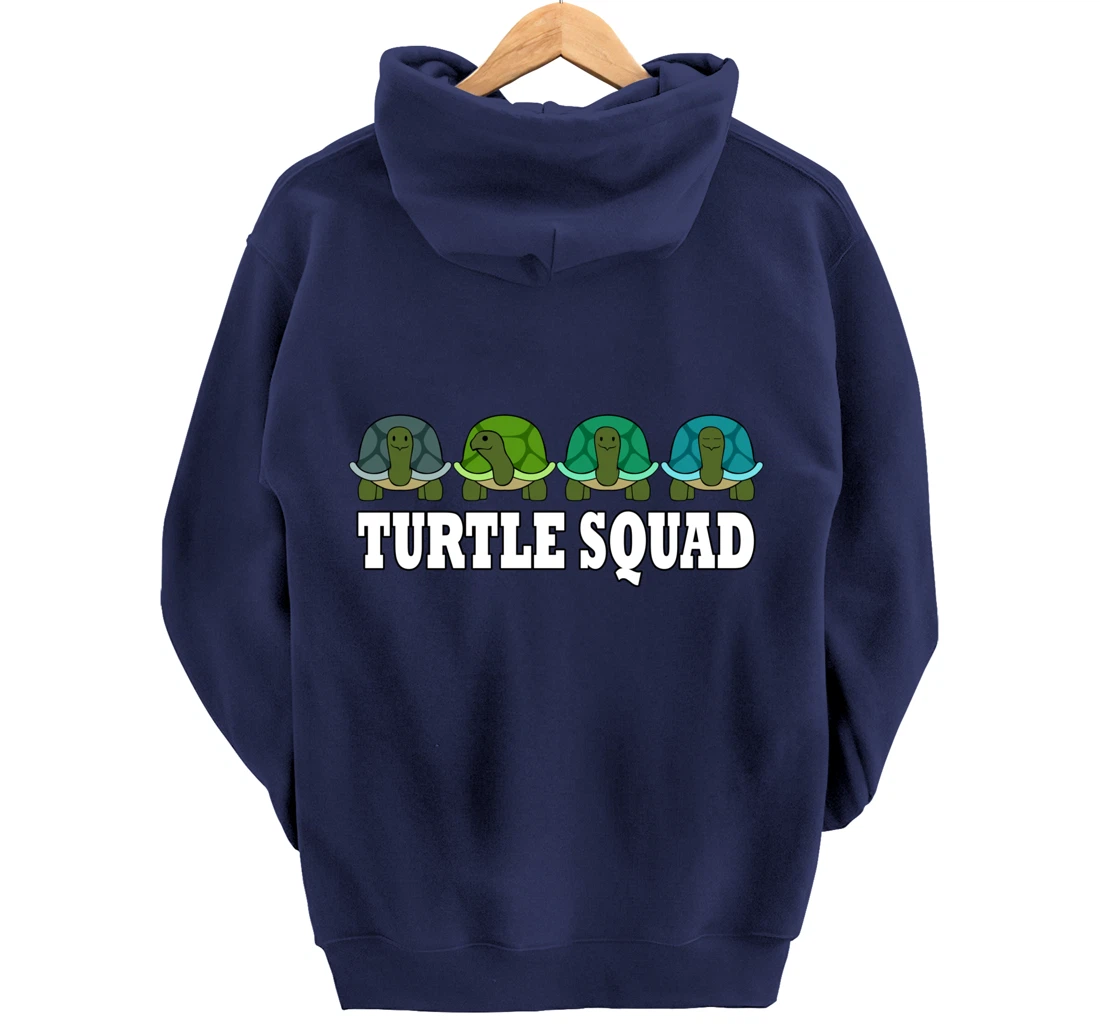 Turtle Squad Funny Tortoise Team Saying Pullover Hoodie
