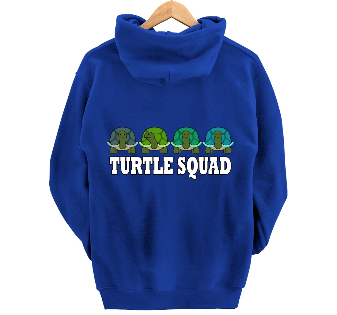 Turtle Squad Funny Tortoise Team Saying Pullover Hoodie