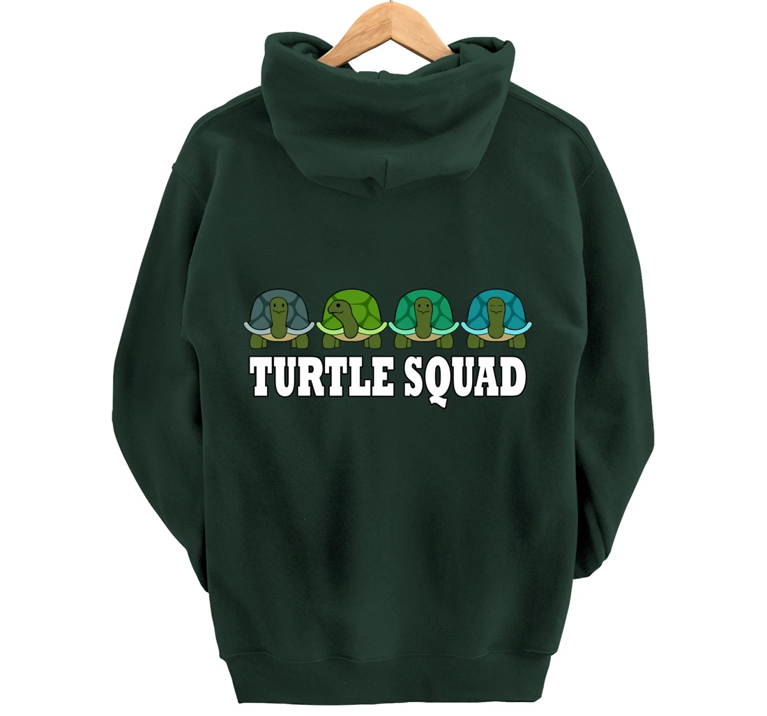 Turtle Squad Funny Tortoise Team Saying Pullover Hoodie