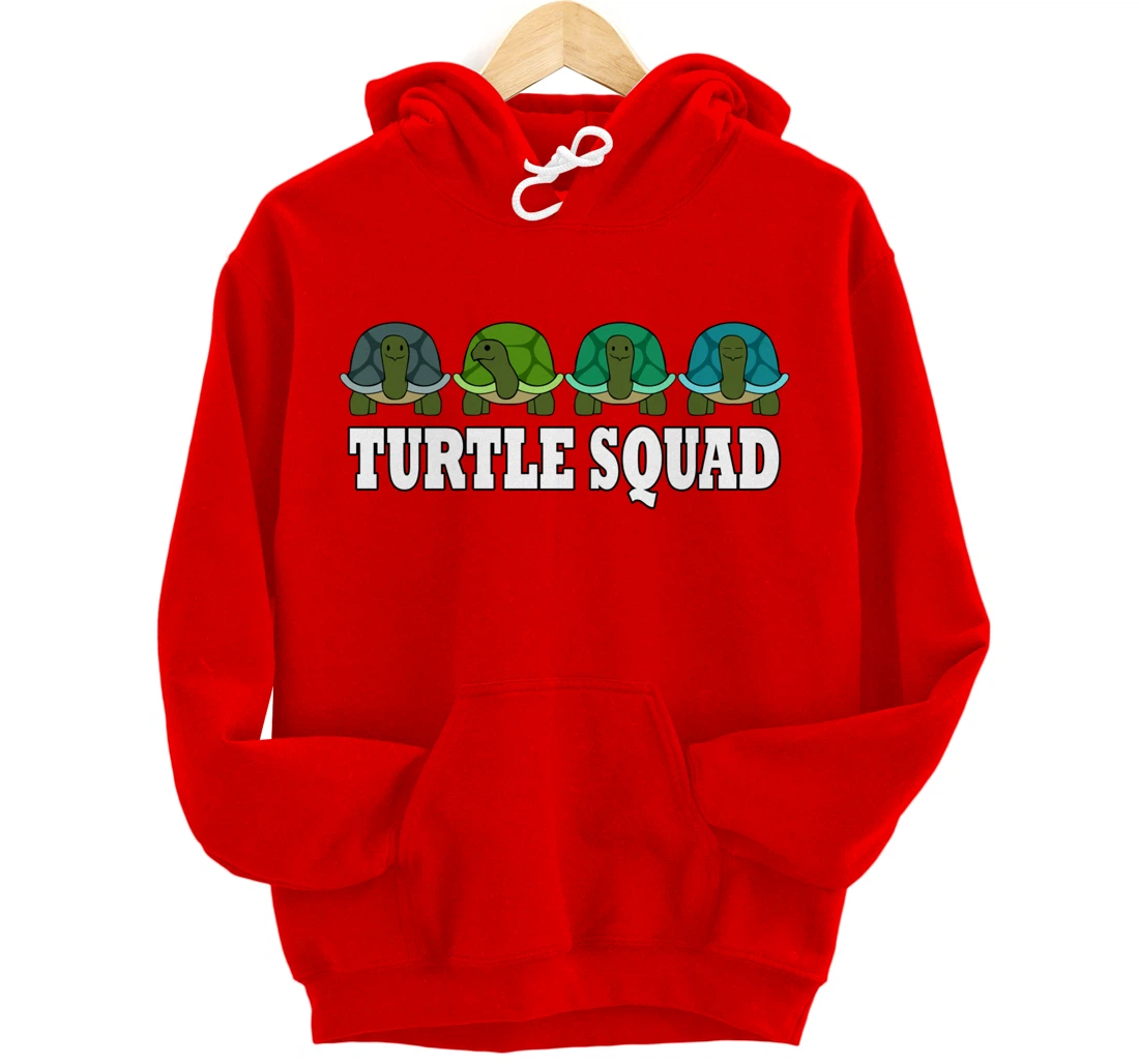 Turtle Squad Funny Tortoise Team Saying Pullover Hoodie