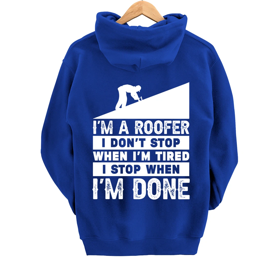 Funny Roofer Design Men Gift Pullover Hoodie