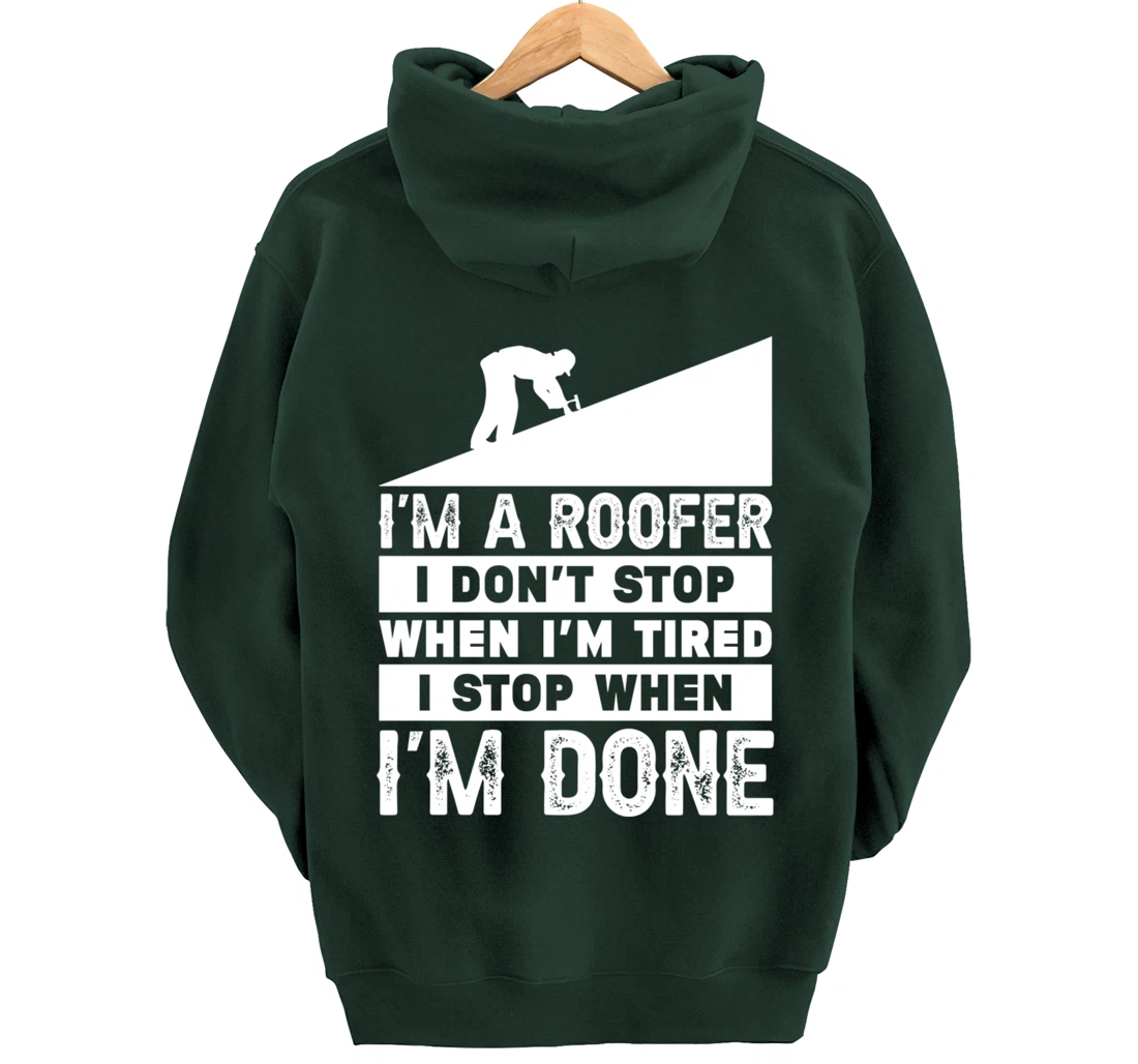 Funny Roofer Design Men Gift Pullover Hoodie