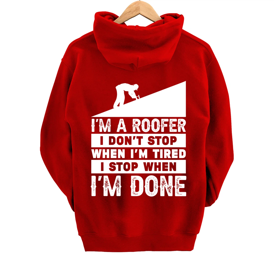 Funny Roofer Design Men Gift Pullover Hoodie