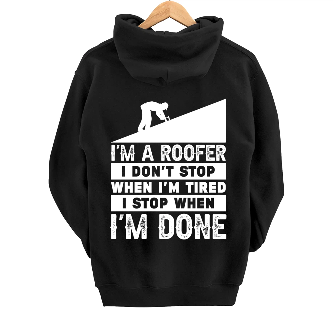 Funny Roofer Design Men Gift Pullover Hoodie