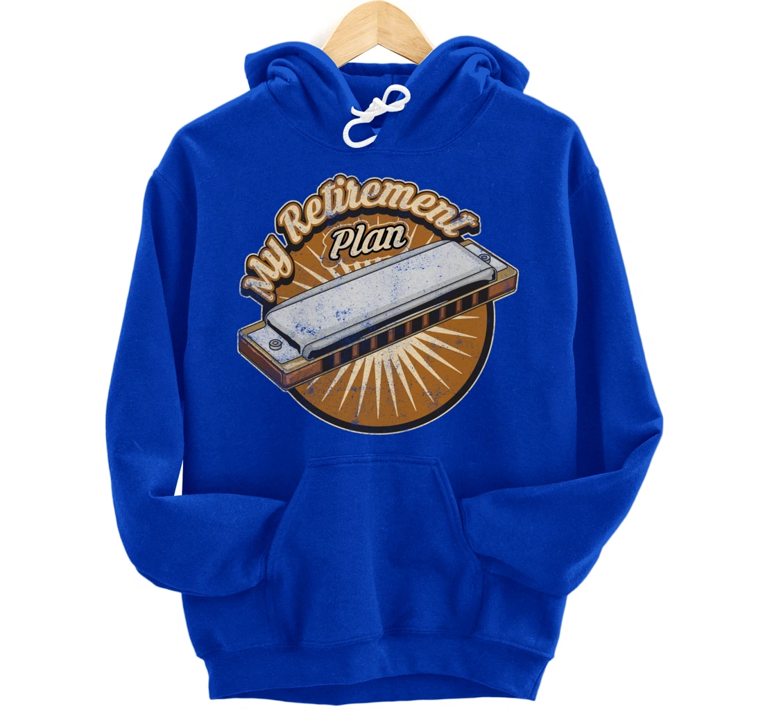 My Retirement Plan Harmonica Player Gifts Pullover Hoodie