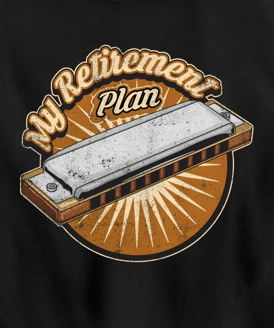 My Retirement Plan Harmonica Player Gifts Pullover Hoodie