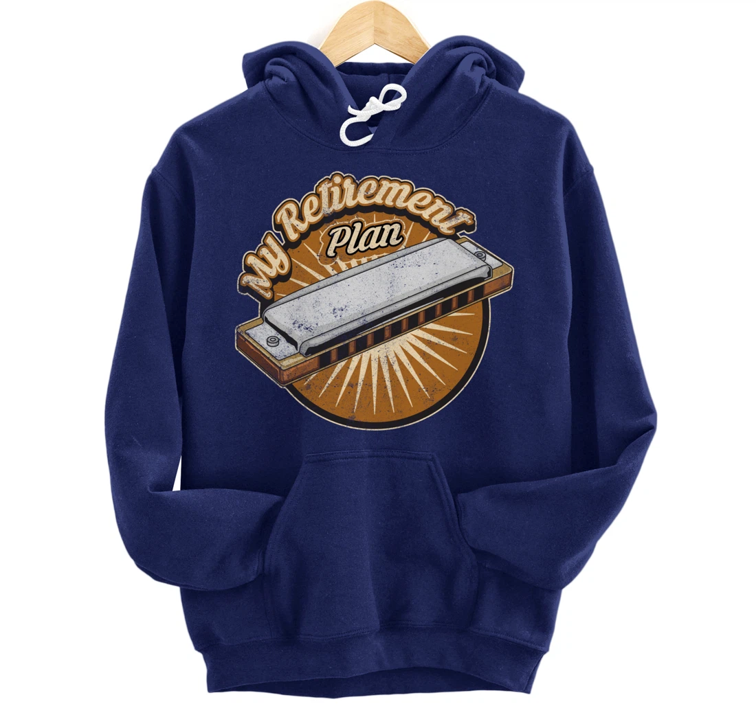 My Retirement Plan Harmonica Player Gifts Pullover Hoodie