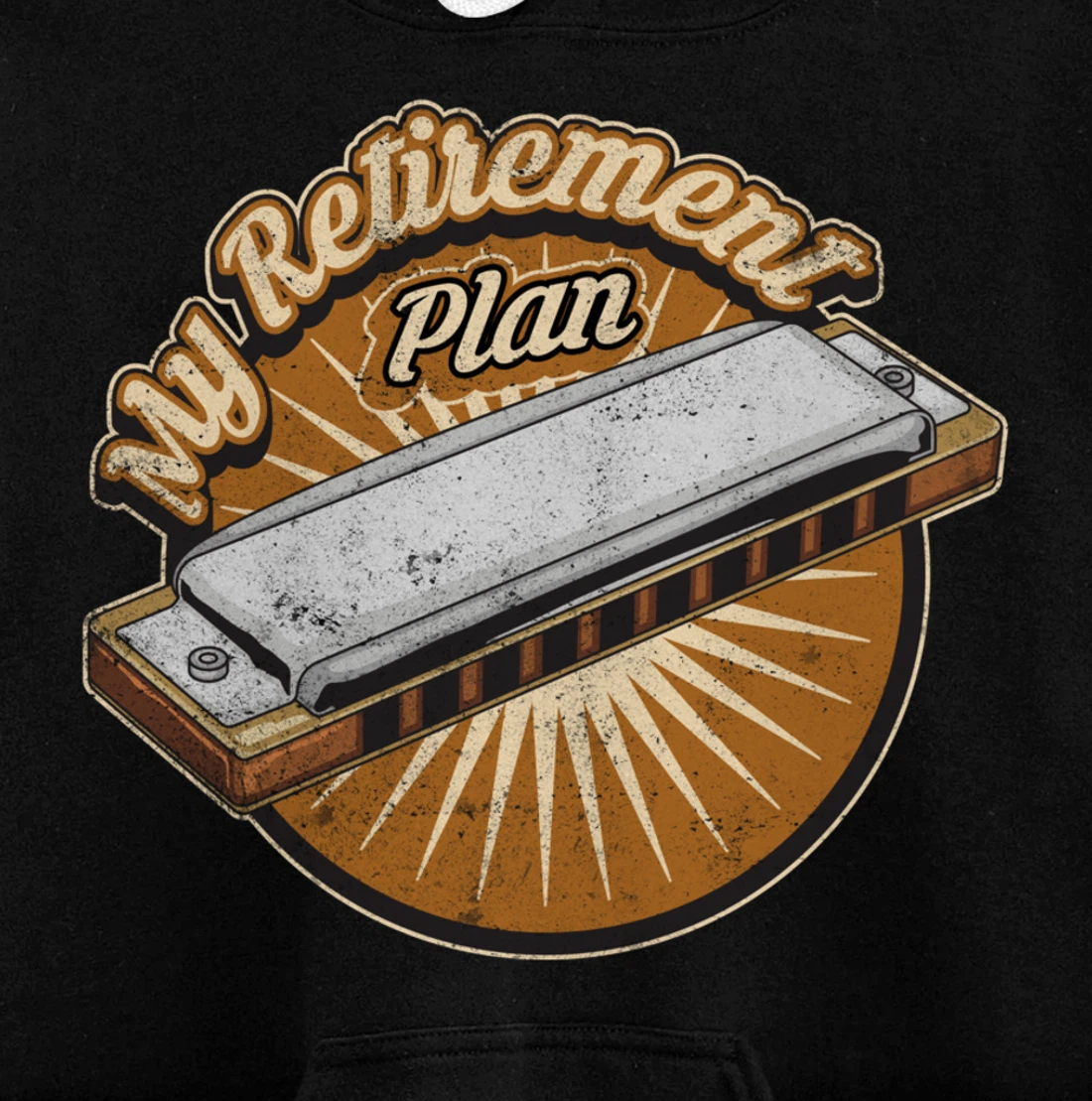 My Retirement Plan Harmonica Player Gifts Pullover Hoodie