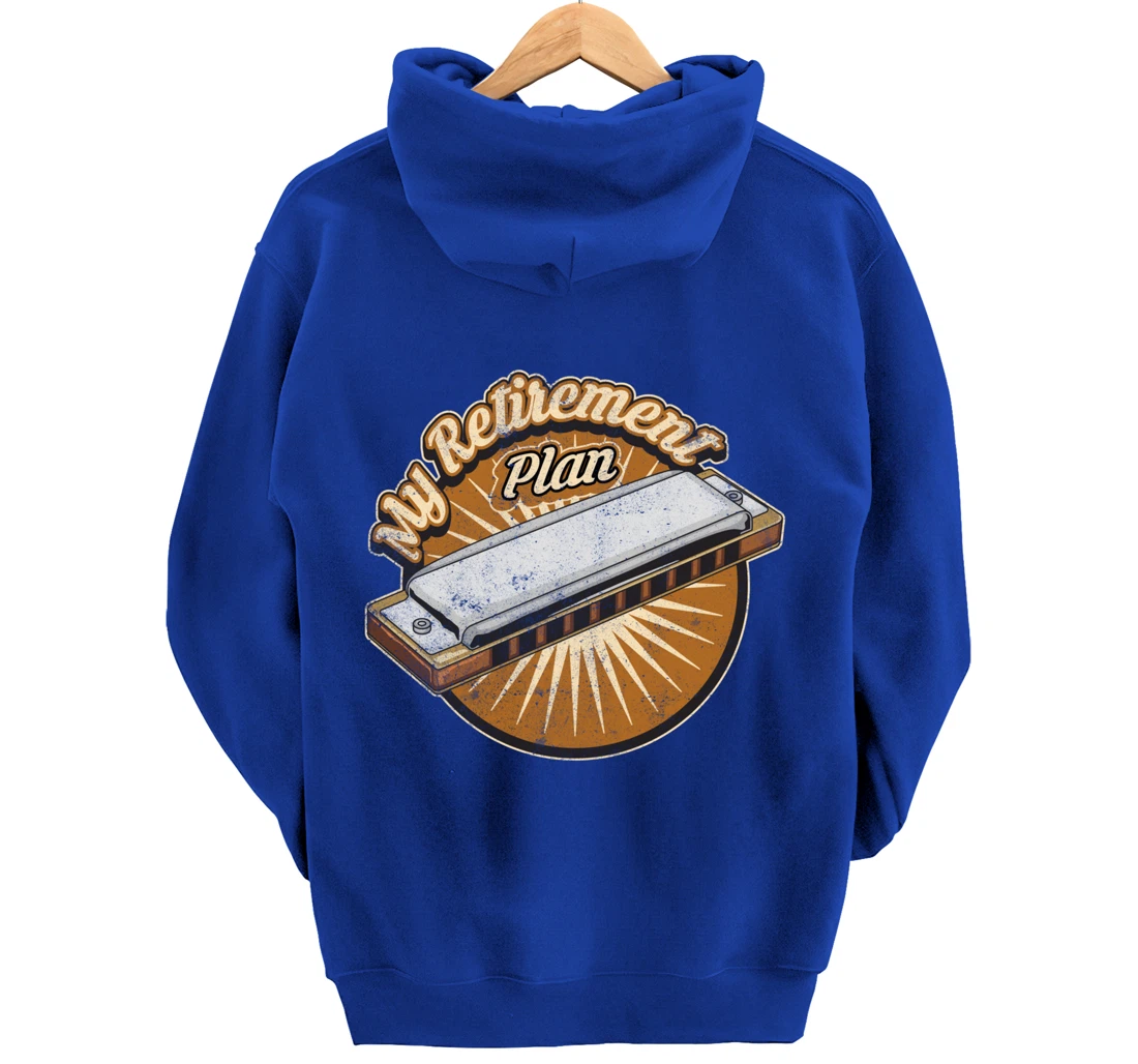 My Retirement Plan Harmonica Player Gifts Pullover Hoodie