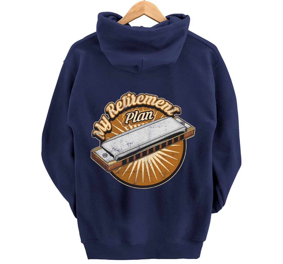 My Retirement Plan Harmonica Player Gifts Pullover Hoodie