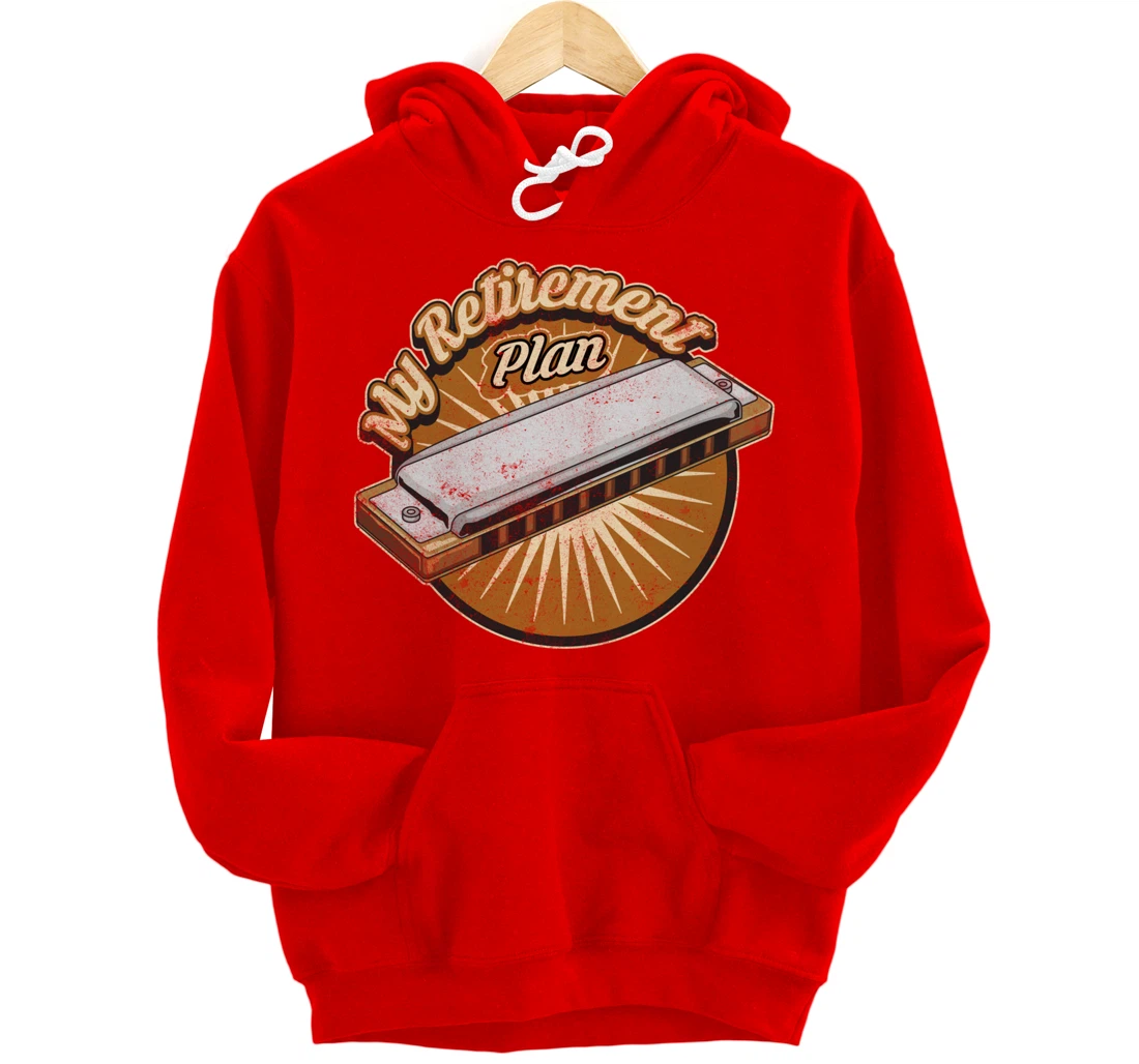 My Retirement Plan Harmonica Player Gifts Pullover Hoodie