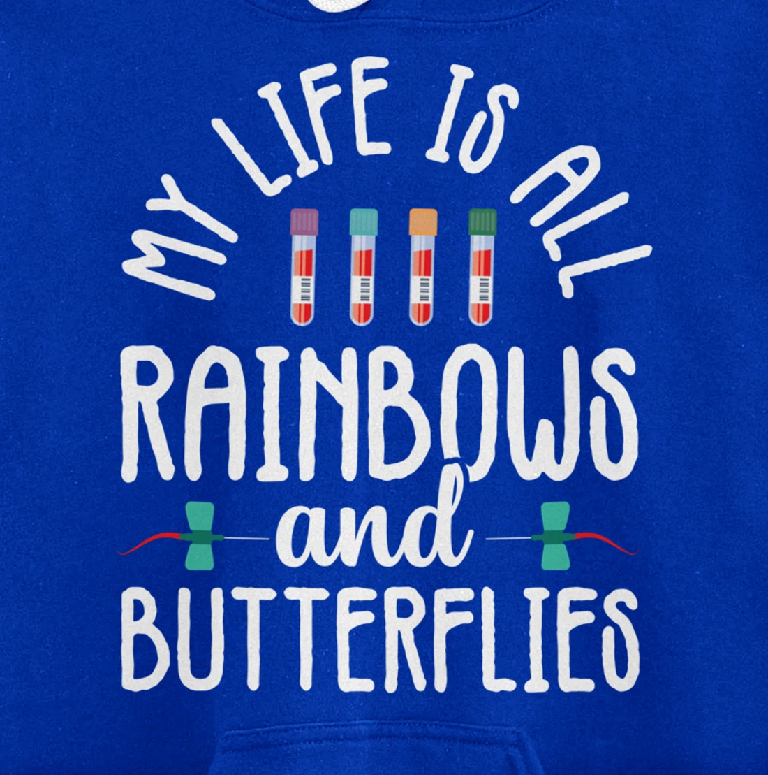 Rainbow Butterflies Phlebotomist Phlebotomy technician Nurse Pullover Hoodie