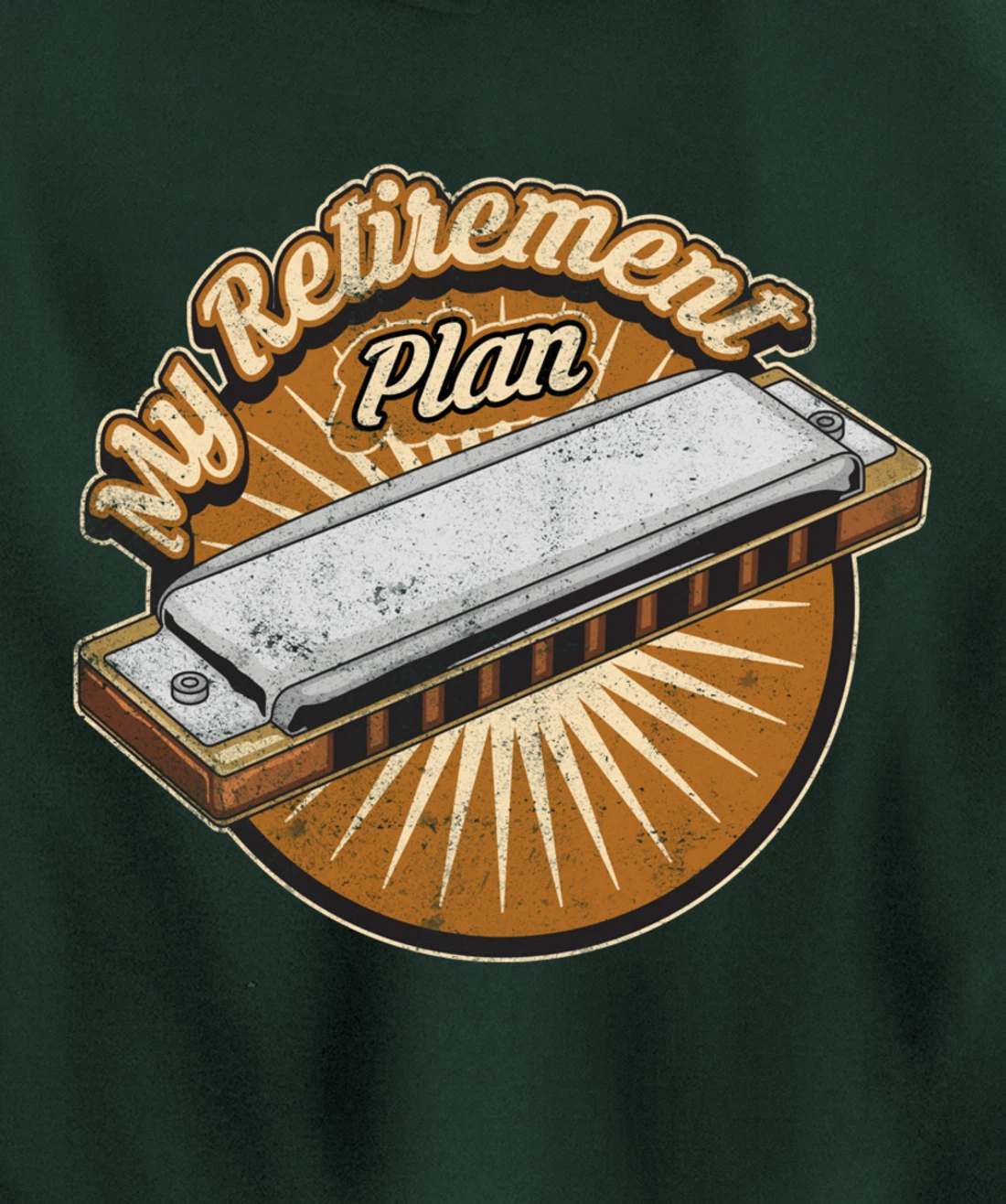 My Retirement Plan Harmonica Player Gifts Pullover Hoodie