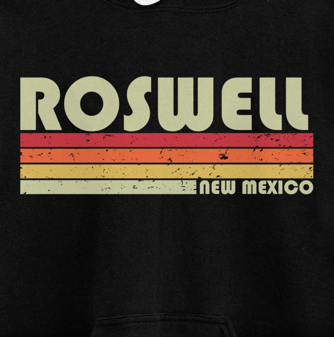 ROSWELL NM NEW MEXICO Funny City Home Roots Gift Retro 80s Pullover Hoodie