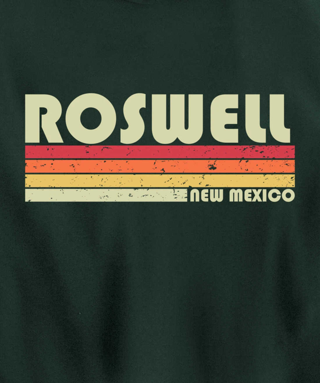 ROSWELL NM NEW MEXICO Funny City Home Roots Gift Retro 80s Pullover Hoodie