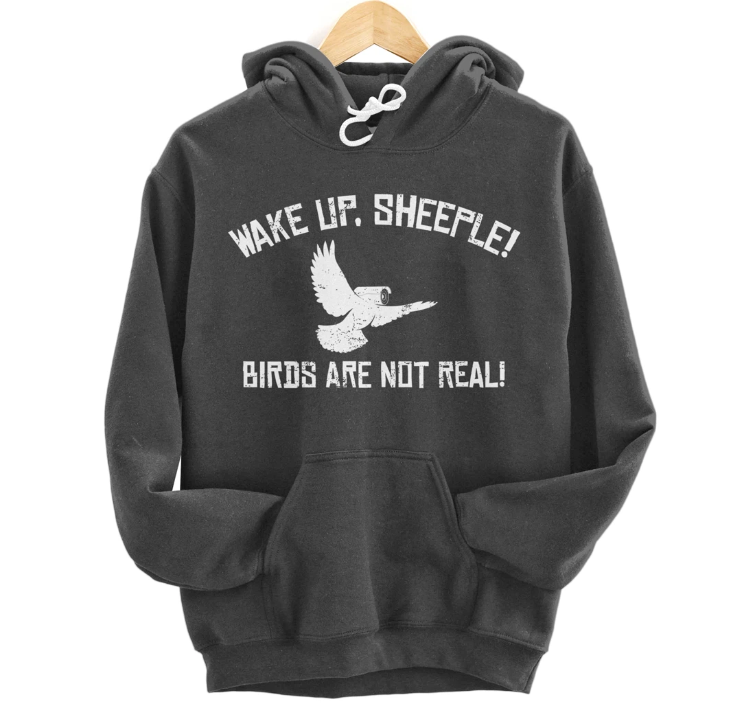 Wake Up Sheeple Birds Aren’t Real Conspiracy Theory Pullover Hoodie