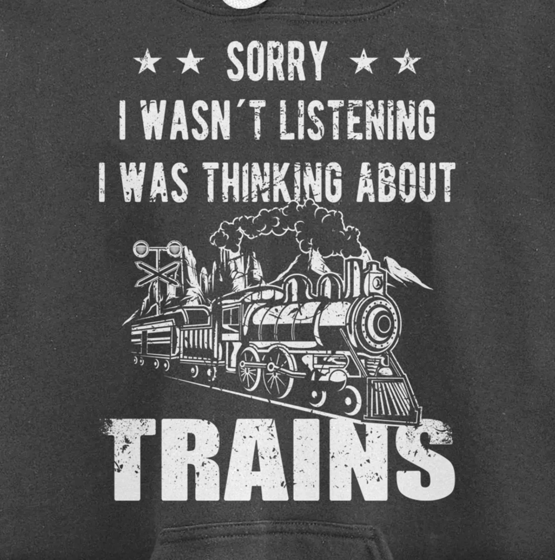 Sorry I wasn´t listening Railroad Collector Model Train Gift Pullover Hoodie