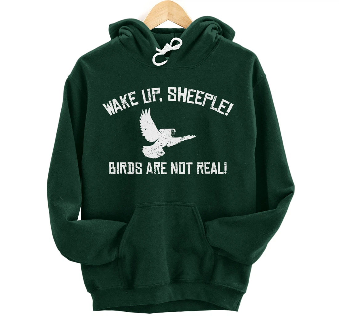 Wake Up Sheeple Birds Aren’t Real Conspiracy Theory Pullover Hoodie
