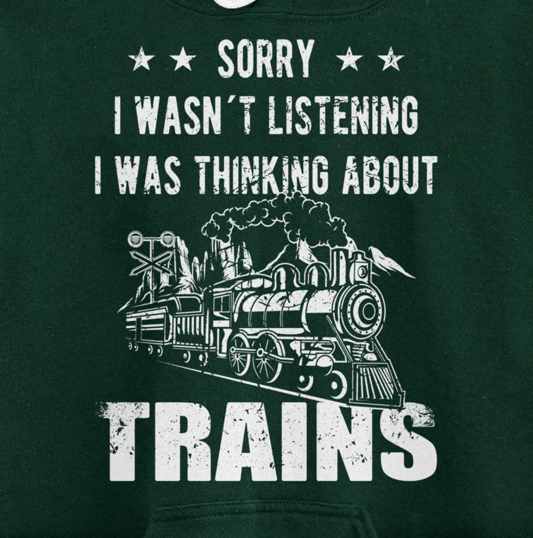 Sorry I wasn´t listening Railroad Collector Model Train Gift Pullover Hoodie