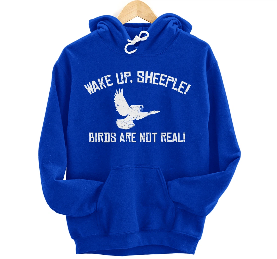 Wake Up Sheeple Birds Aren’t Real Conspiracy Theory Pullover Hoodie