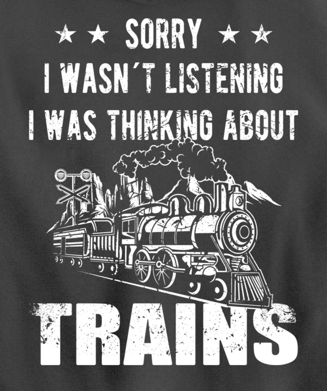 Sorry I wasn´t listening Railroad Collector Model Train Gift Pullover Hoodie