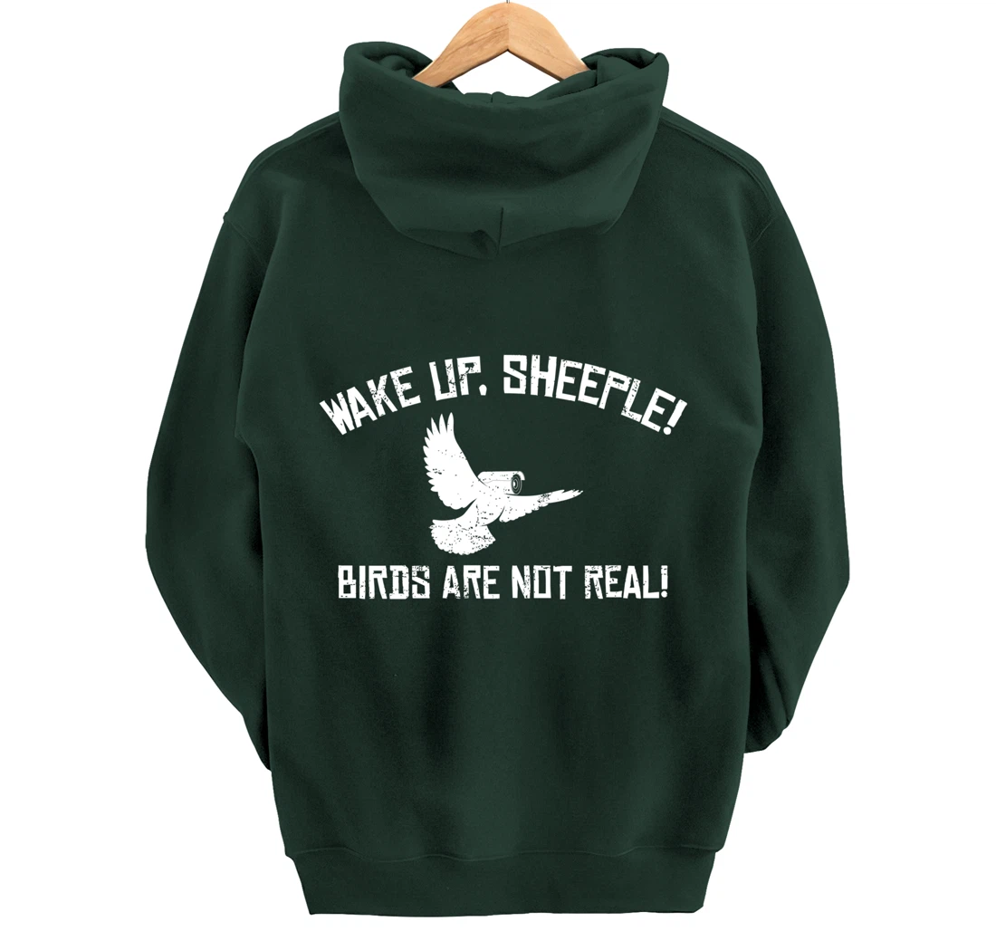 Wake Up Sheeple Birds Aren’t Real Conspiracy Theory Pullover Hoodie