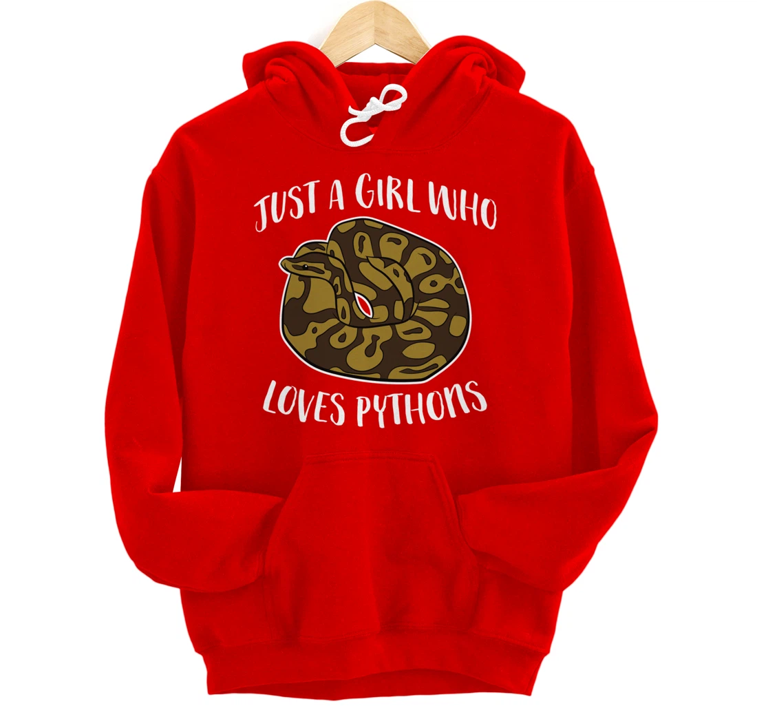 Just a Girl Who Loves Ball Pythons Cute Ball Python Snake Pullover Hoodie
