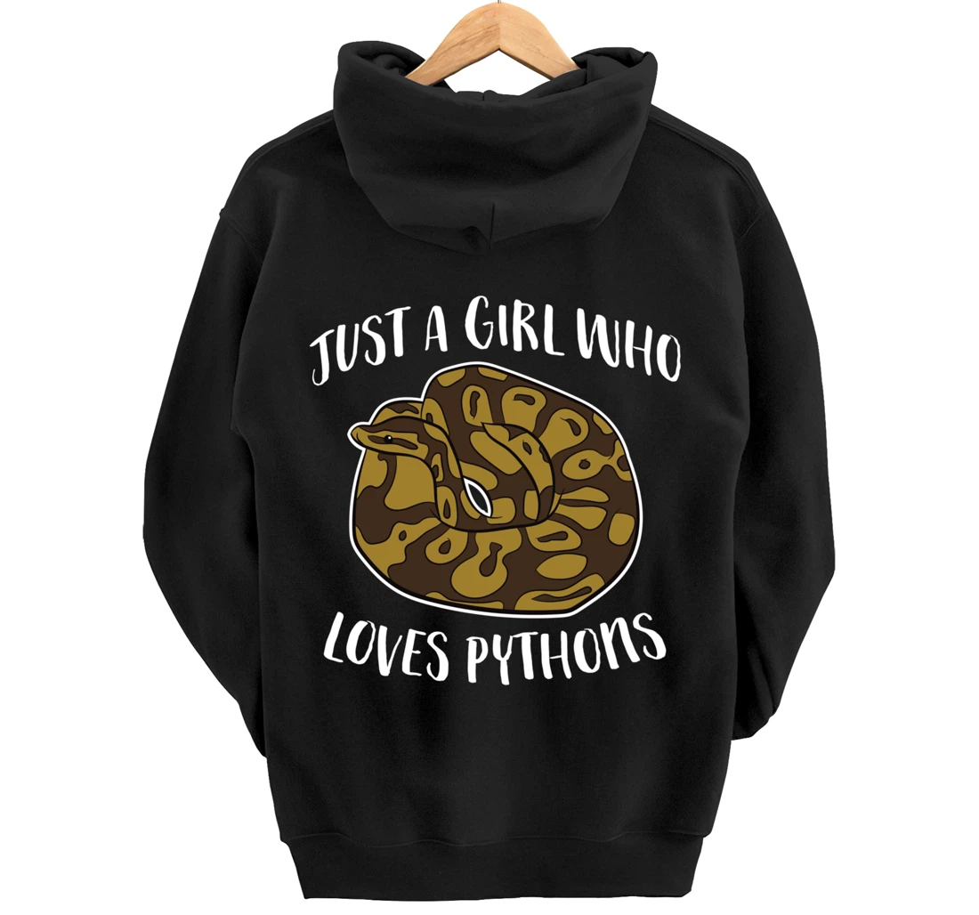 Just a Girl Who Loves Ball Pythons Cute Ball Python Snake Pullover Hoodie