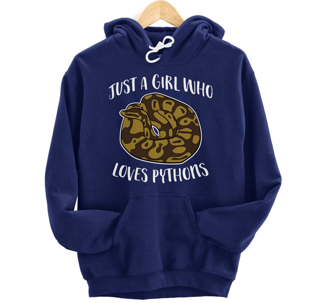 Just a Girl Who Loves Ball Pythons Cute Ball Python Snake Pullover Hoodie