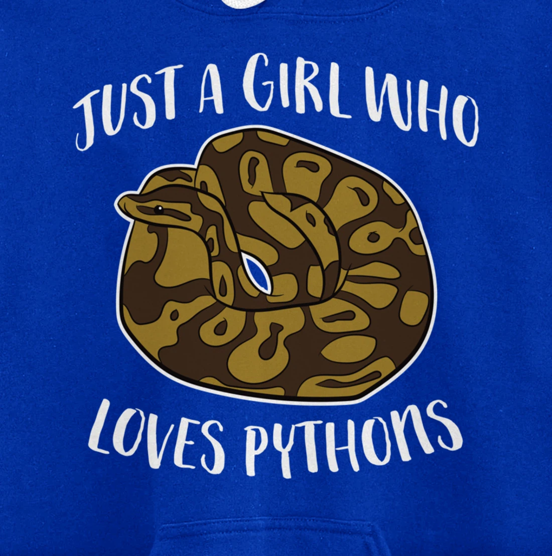 Just a Girl Who Loves Ball Pythons Cute Ball Python Snake Pullover Hoodie