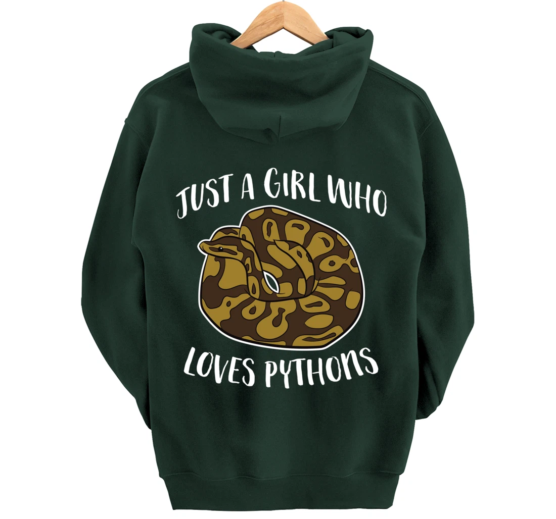 Just a Girl Who Loves Ball Pythons Cute Ball Python Snake Pullover Hoodie