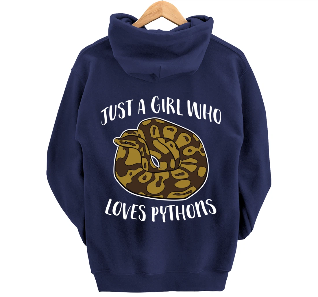 Just a Girl Who Loves Ball Pythons Cute Ball Python Snake Pullover Hoodie