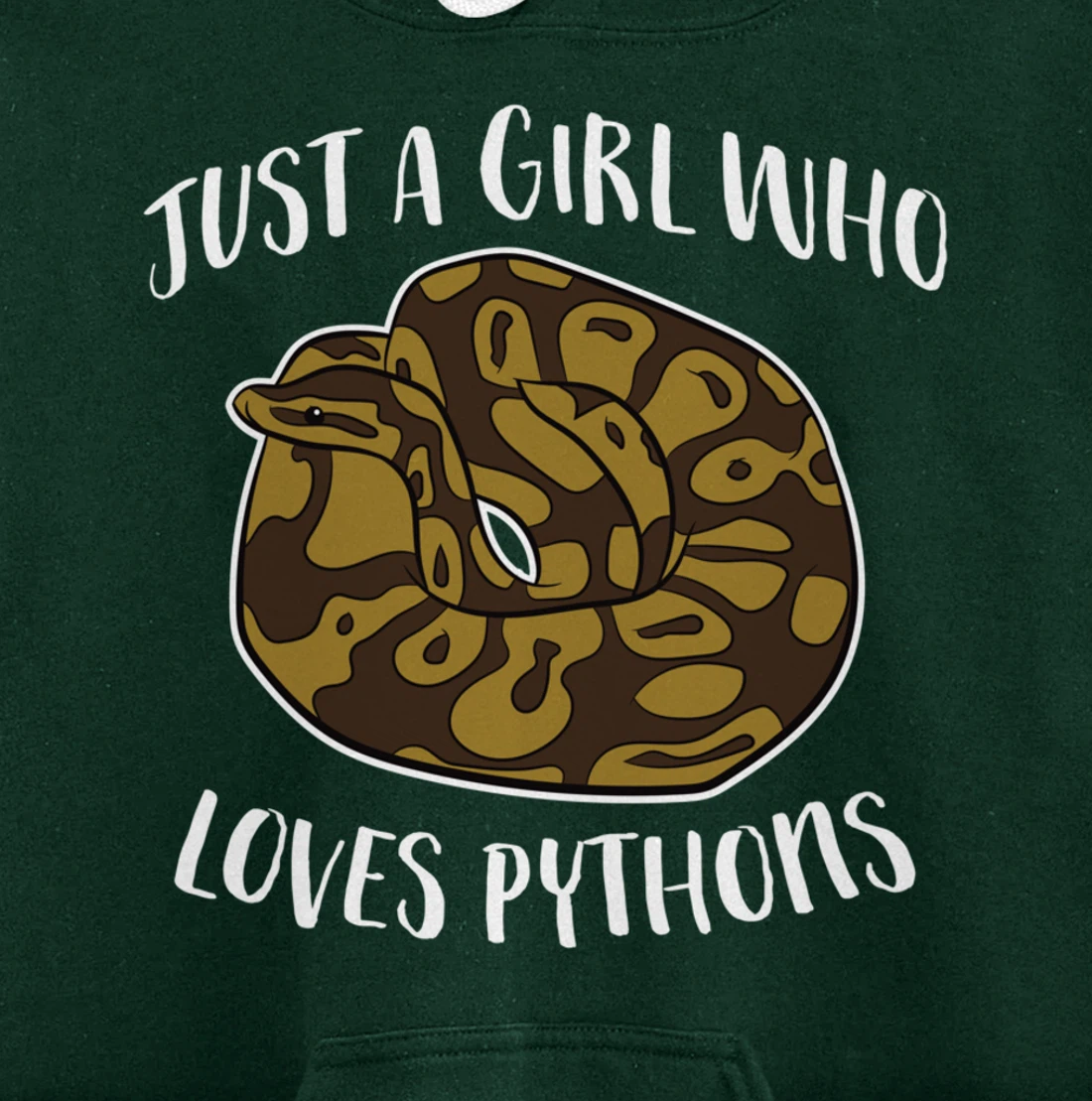 Just a Girl Who Loves Ball Pythons Cute Ball Python Snake Pullover Hoodie