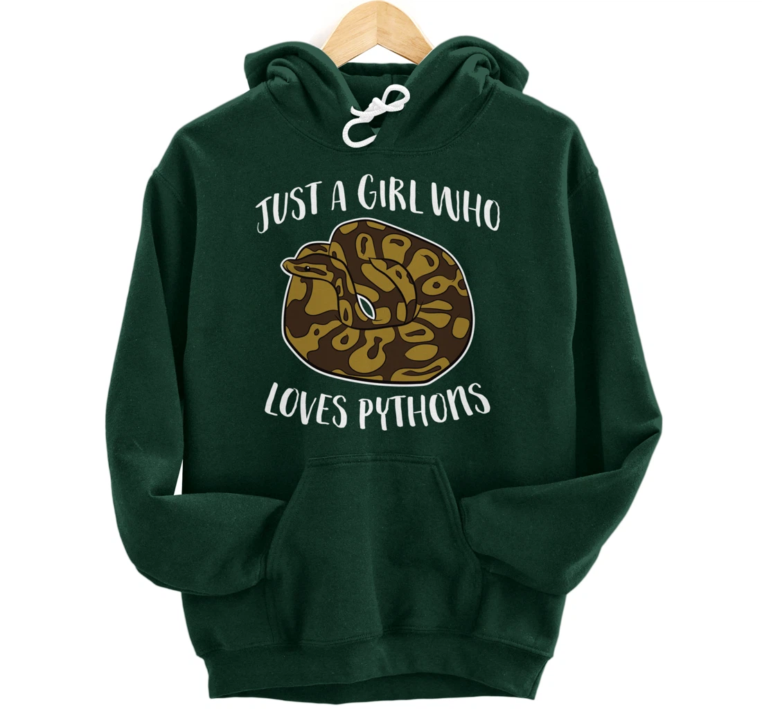 Just a Girl Who Loves Ball Pythons Cute Ball Python Snake Pullover Hoodie