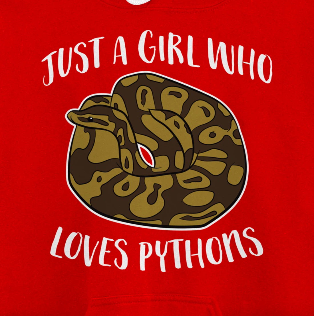 Just a Girl Who Loves Ball Pythons Cute Ball Python Snake Pullover Hoodie