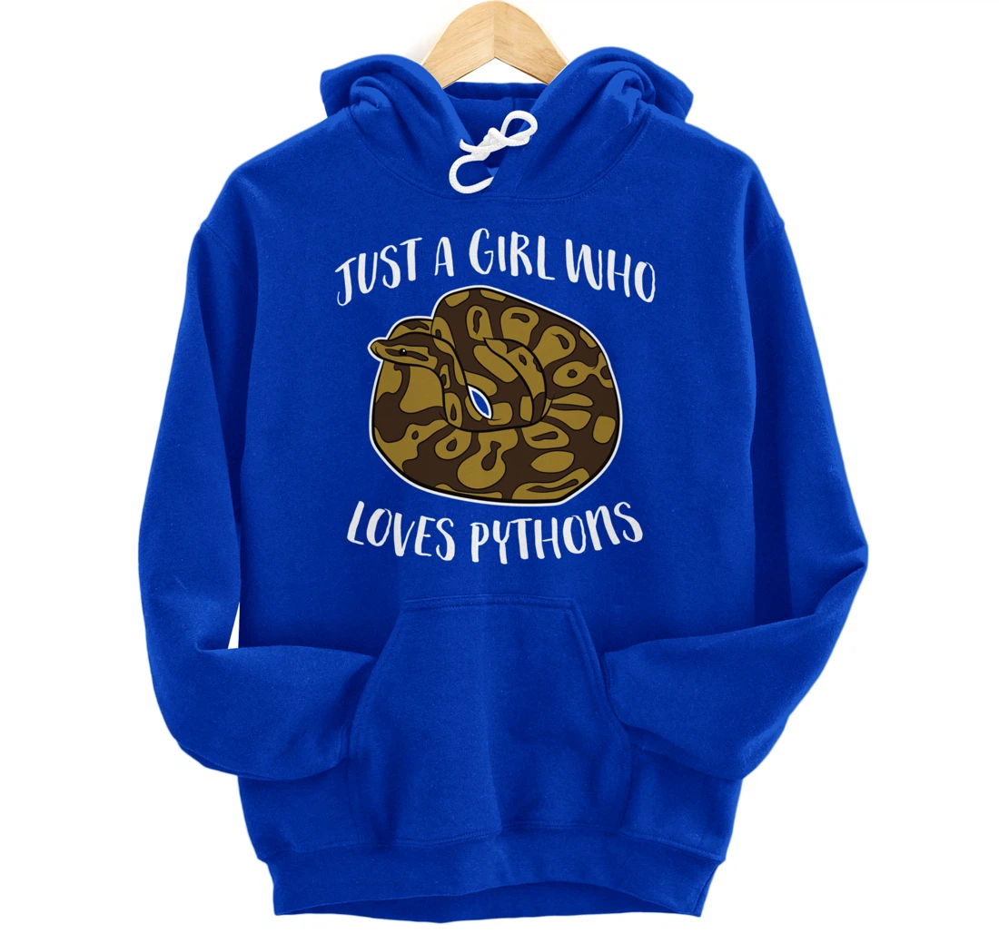 Just a Girl Who Loves Ball Pythons Cute Ball Python Snake Pullover Hoodie