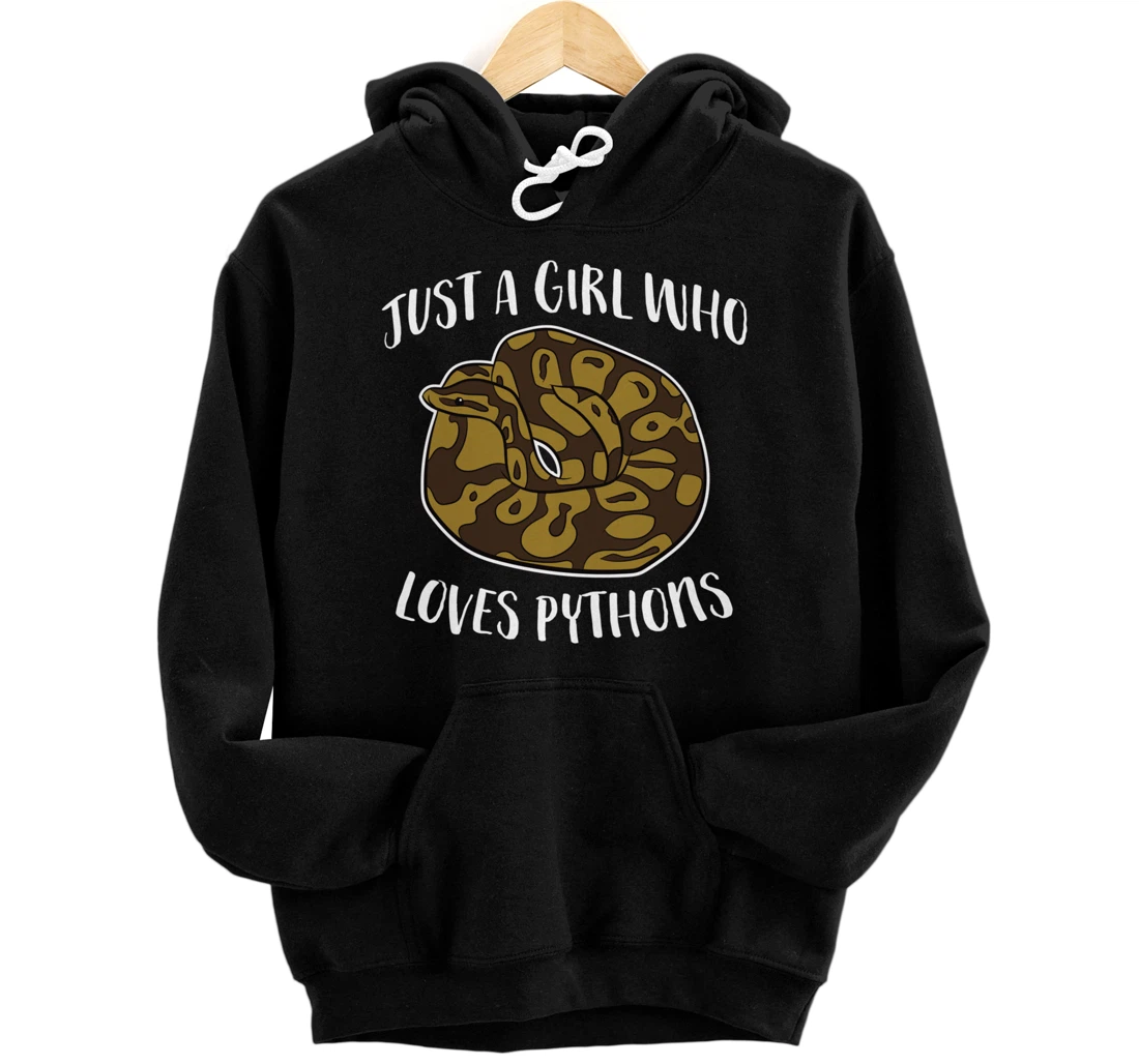 Just a Girl Who Loves Ball Pythons Cute Ball Python Snake Pullover Hoodie