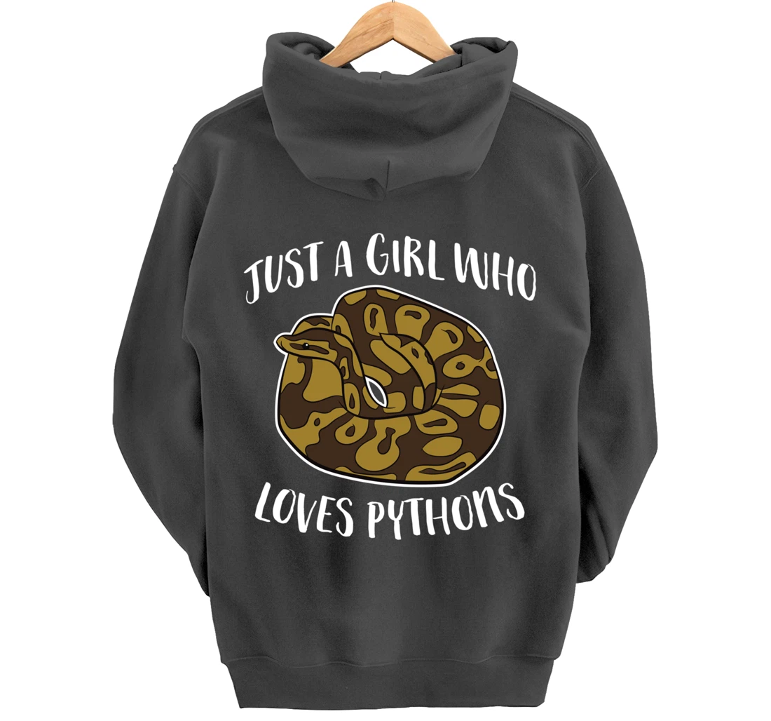 Just a Girl Who Loves Ball Pythons Cute Ball Python Snake Pullover Hoodie