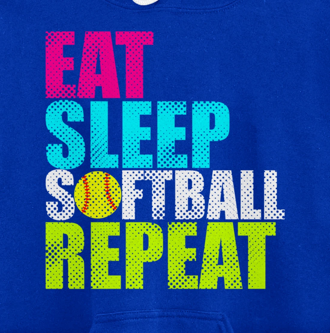 Eat Sleep Fastpitch Softball Repeat Funny Pullover Hoodie