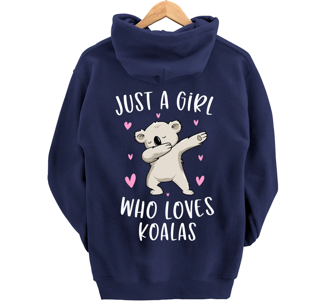 Just A Girl Who Loves Koalas Funny Koala Bear Gifts For Girl Pullover Hoodie
