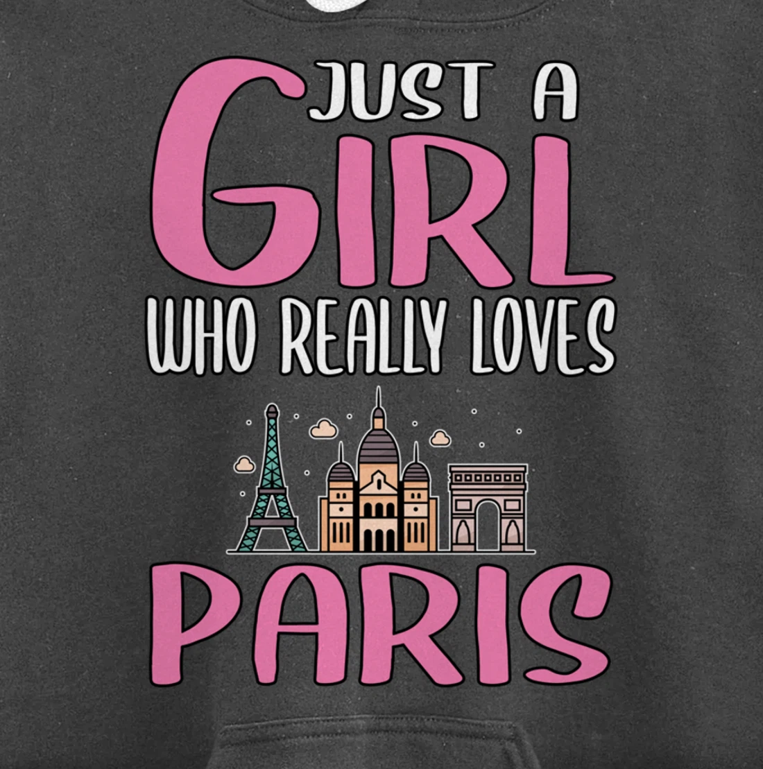 Womens Paris Gift Just A Girl Who Really Loves Paris Pullover Hoodie