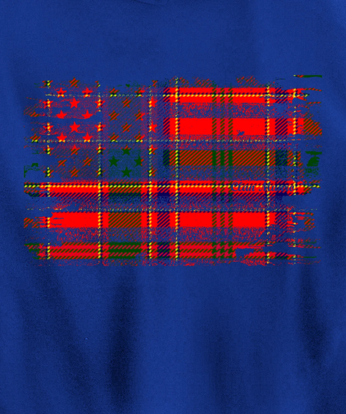Clan Munro American Flag Scottish Tartan Pullover Hoodie