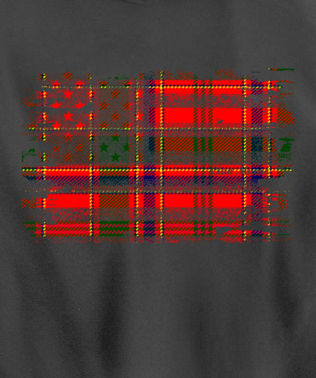 Clan Munro American Flag Scottish Tartan Pullover Hoodie