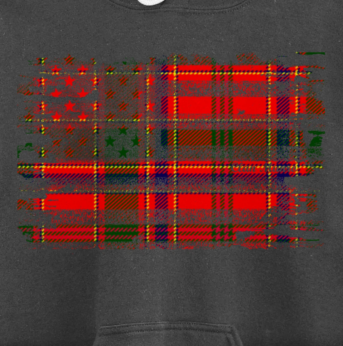 Clan Munro American Flag Scottish Tartan Pullover Hoodie