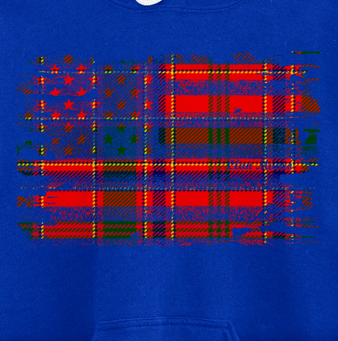 Clan Munro American Flag Scottish Tartan Pullover Hoodie