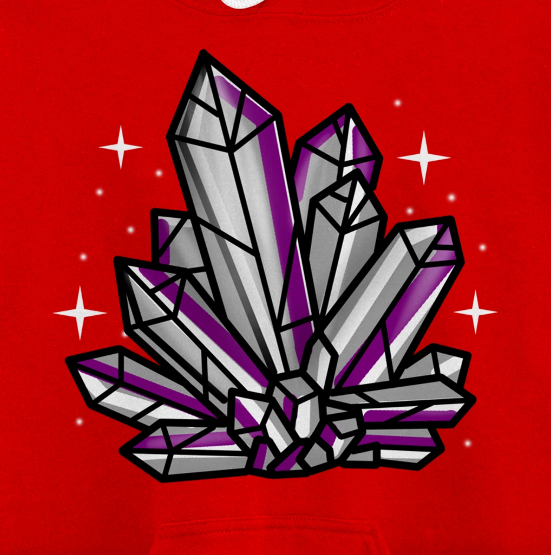 Asexual Crystal Asexual Gift Pullover Hoodie