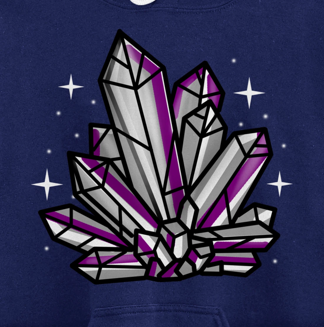 Asexual Crystal Asexual Gift Pullover Hoodie