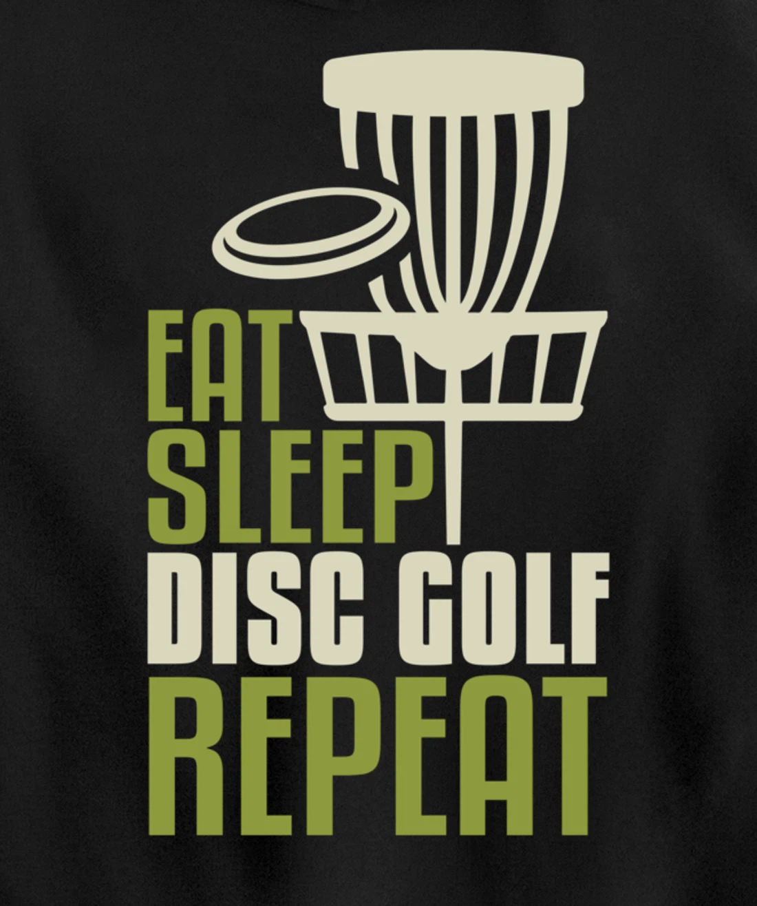 Disc Golf Gifts Funny Eat Sleep Disc Golf Repeat Pullover Hoodie